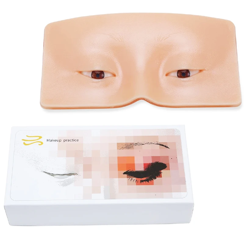 Makeup Board Eyebrow Tattoo Practice Face Skin Eye Makeup Training Silicone Practice Pad for Makeup Beauty Academy Cosmetic
