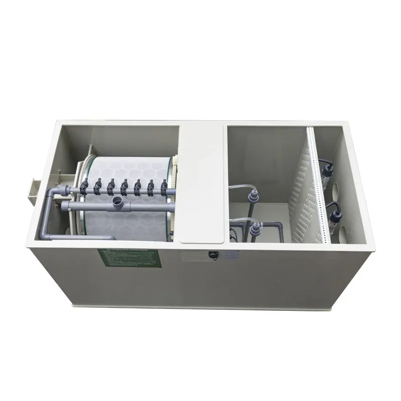 QihangRAS ras aquaculture equipment rotary drum filter biochemical filler uv light combine pond filter for koi fish