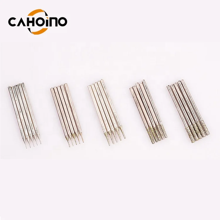 Diameter Of Shank 2.35MM Short Type Straight Bar Electroplated Mounted Points Diamond Burr Carving Bits For Agate Gem Jewelry