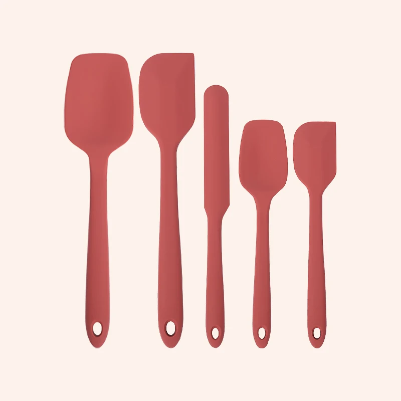 4-Piece Silicone Spatula Set - 600F Heat Resistant Non Stick  Kitchen Scraper Spatulas for Cooking, Baking