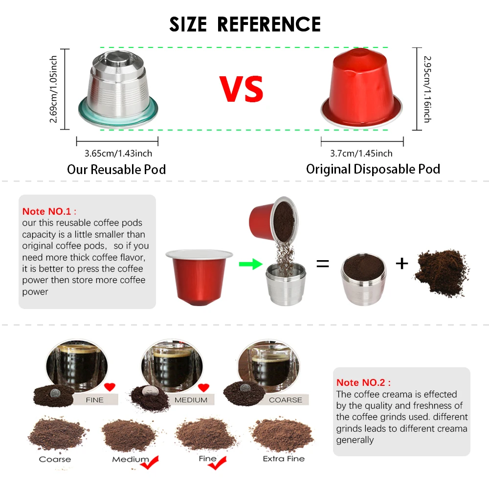 1 капсула Wareset оптовая продажа экспресс-кофеварка для Nespresso Vertuo Accesorios перезаряжаемая Cafeteira Pod