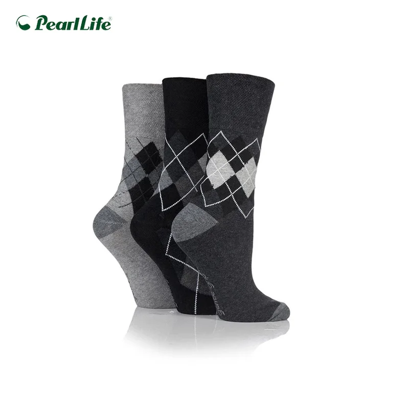 
PL-A 338 черно-белые носки с ромбами 