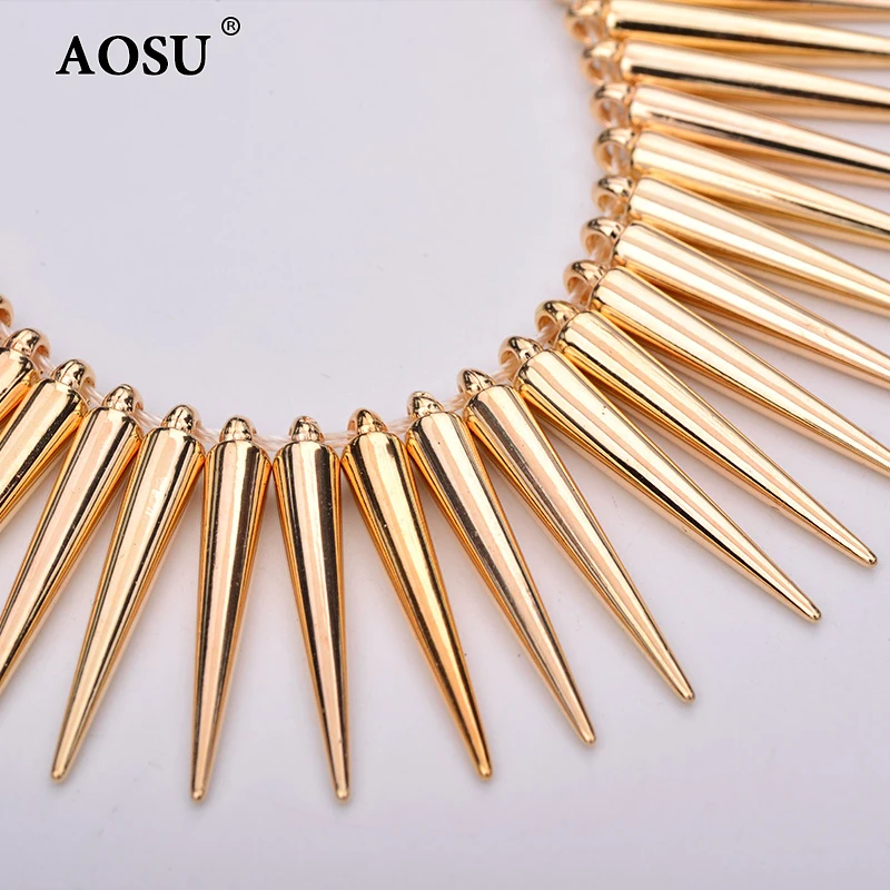AOSU оптовая продажа 5*35 мм золотые серебряные r заклепки Длинные панк для шитья пластиковые шипы одежды DIY