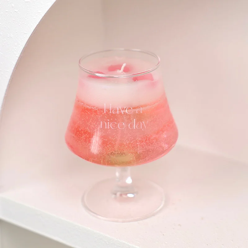 Hot Selling Handmade Luxury Fresh Soybean Wax Scented Candle Unique Pillar Home Decor Aromatherapy Dessert Display