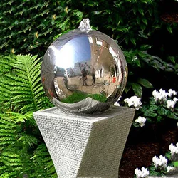 Garden Stainless Steel Water Fountain Sphere Sculpture