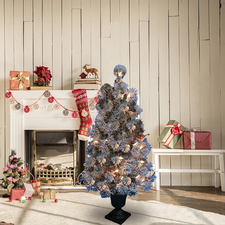 prmium hinged base birch wholesale led hinged small pvc pe xmas outdoor table pineneedle indoor christmas tree lights