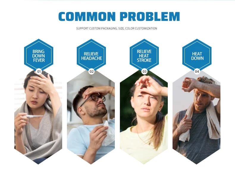 Trending Products 2024 New Arrivals Custom Cool Pad Fever Patch Cooling Gel Patch for Kids And Adult