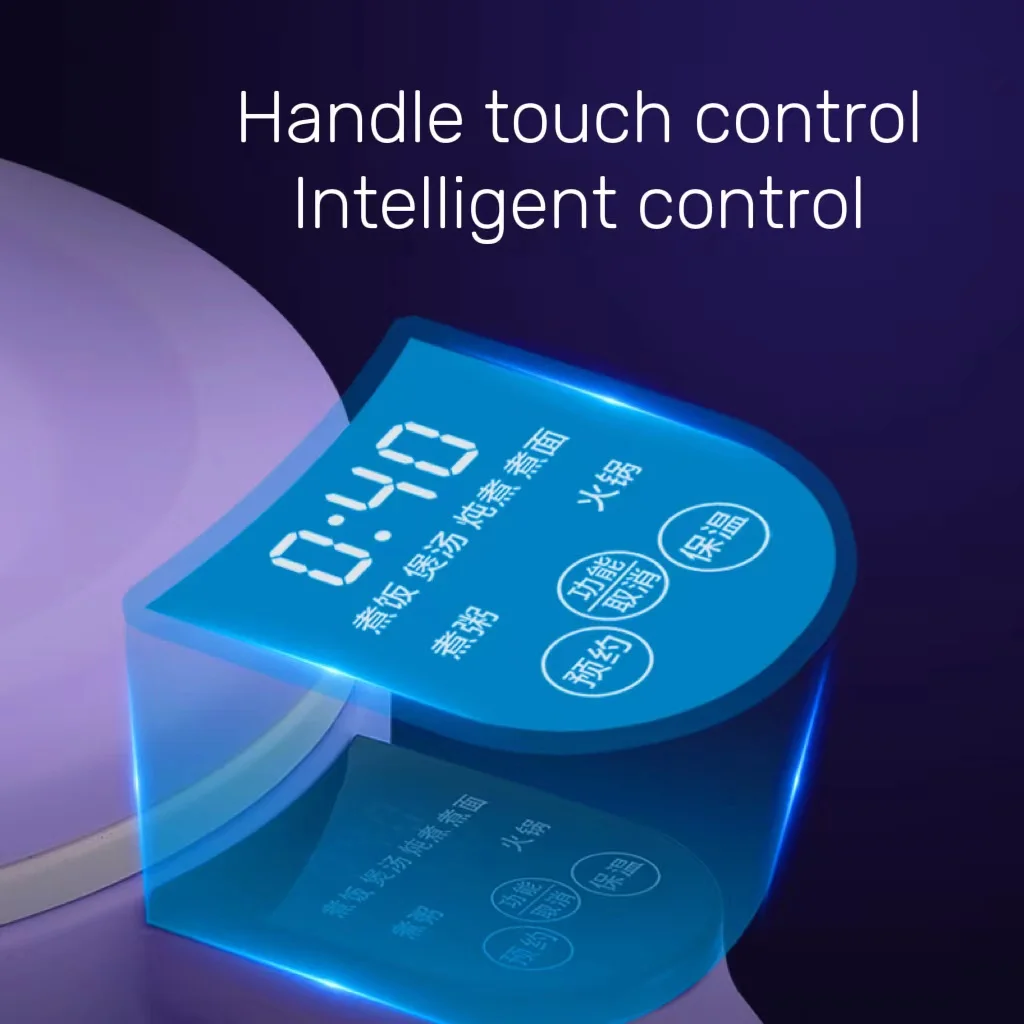 2024 Fast Cooking 600W Multifunctional Electric Soup Pot Ceramic Body Non-Stick Pan Steaming Household Rice Cooker US Plug