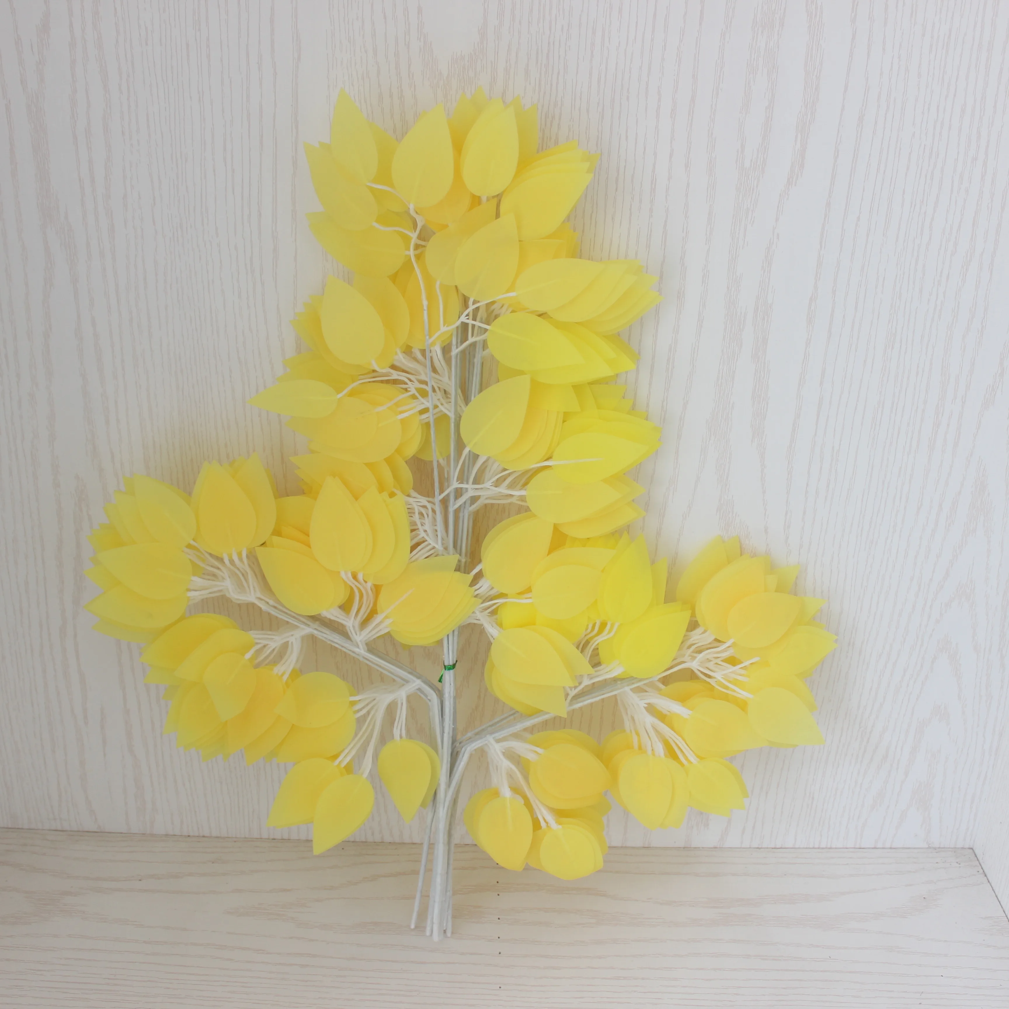 ficus Artificial branches colorful leaf red yellow white leaves  Christmas tree party Halloween decorative ornament garten 2021