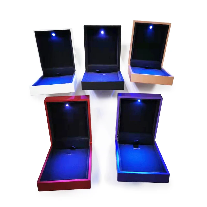 Cheap price square plastic led jewelry packaging box,gift jewelry box