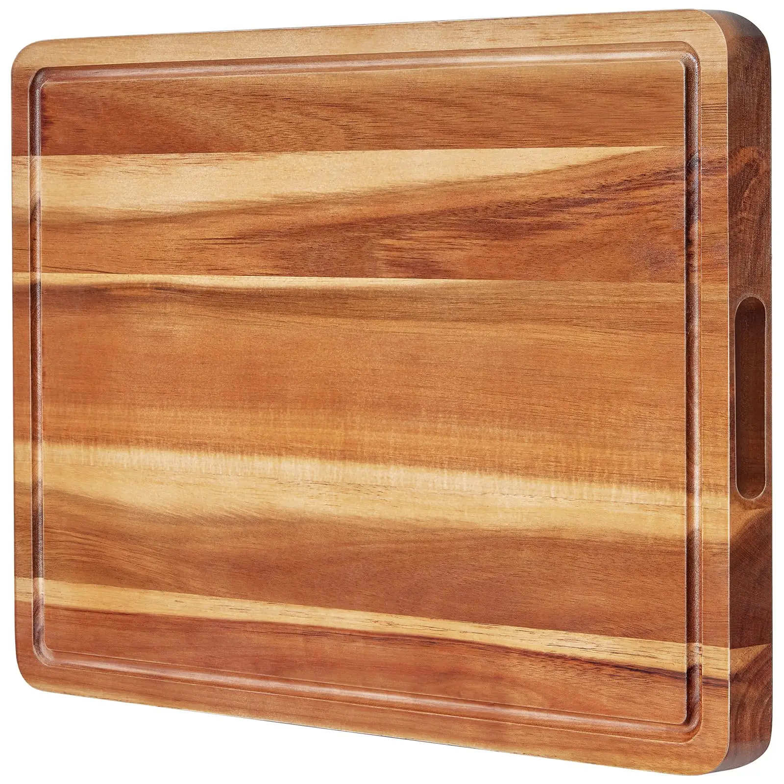 Wooden Cutting Boards Premium Acacia Wood Cutting Board for Kitchen Bamboo Chopping Board with Juice Slot and Convenient Handles