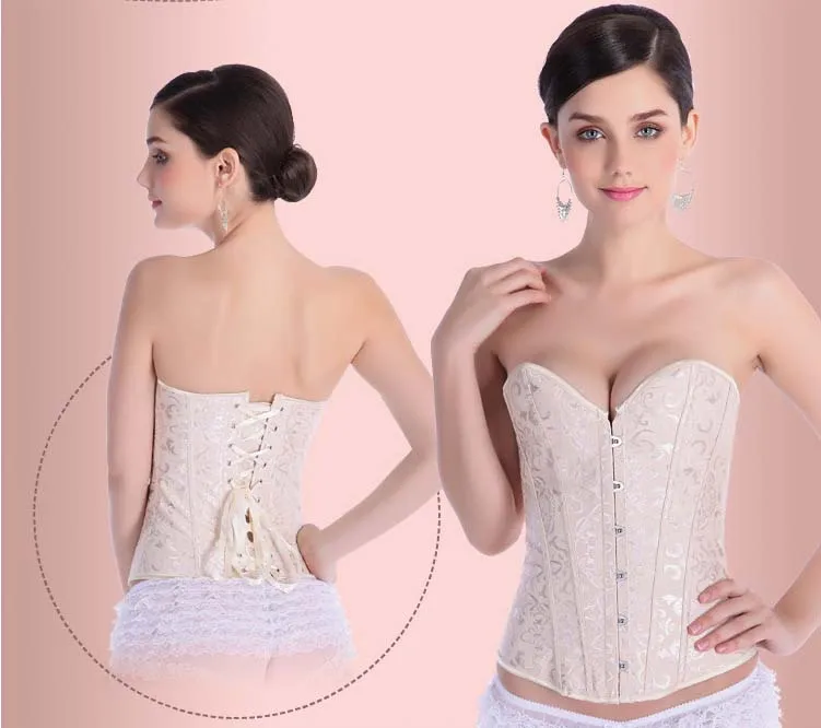 For Women Festival Corset Plus Size Corselet Corsage Boned Lace Up Vintage Style Punk Steam Women Retro
