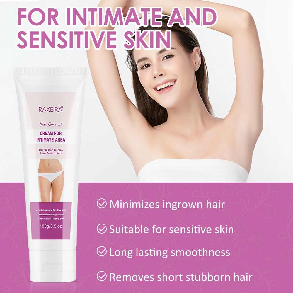 Private Label Sensitive Skin Hair Removal Cream Painless Remover Depilatory Cream Organic Hair Removal Cream For Women