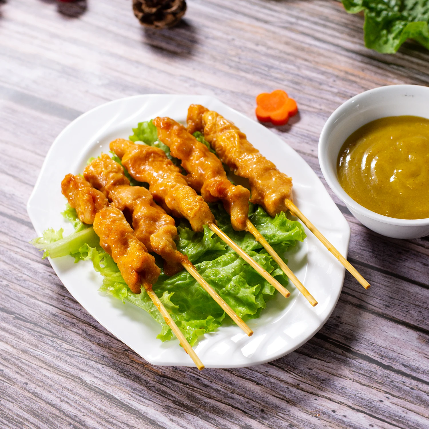 Замороженные жареные шампуры для цыплят yakitori, малайская курица