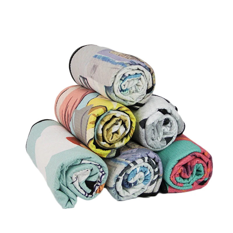 2021OEM  custom double side Printed Waffle honeycomb shaperetention durable skin comfort towel microfiber beach