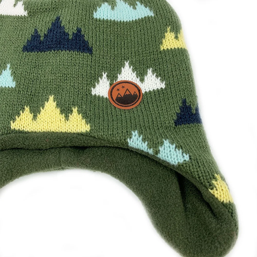 
High Quality Cute Kids Winter Hat Knitted Beanie With Earflap And Braids With Lining For Kids 