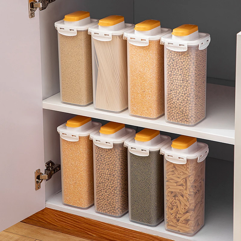 Large-capacity Grain storage can Multifunctional food container for kitchen Plastic waterproof storage box