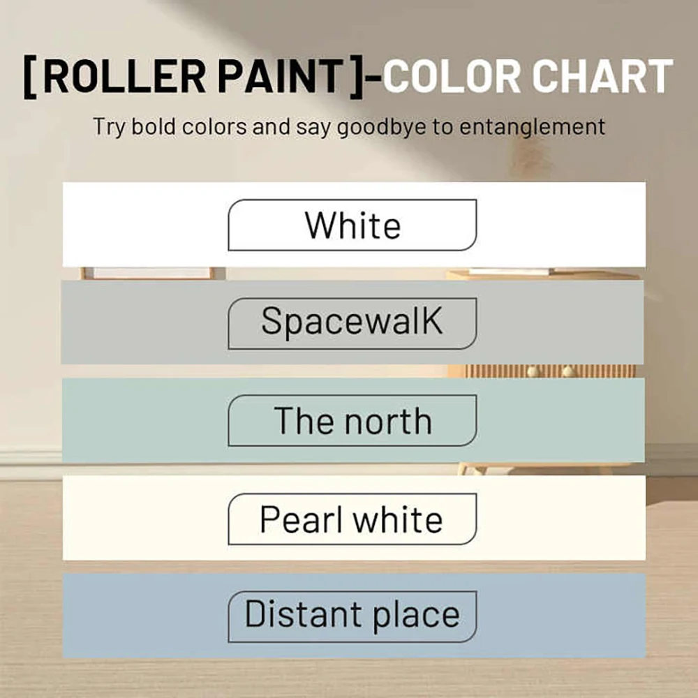 Wall Swift Roller emulsion Water-Based Latex White Home Wall Repair Paint Toner and Lotion Type Pure Odor Interior Wall Paint