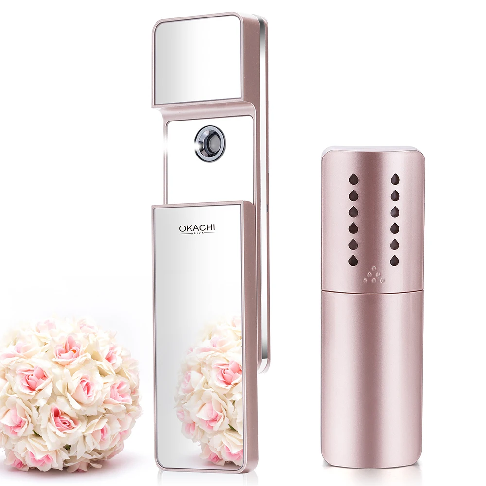 beauty mini portable automatic moisture face steamer cold mist sprayer facial nano mist spray with power bank