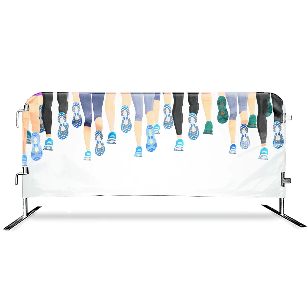 Fabric Barricade Barrier Jacket Covers Event Branding Large-format Banners Concert Control Crowd Barrier Cover