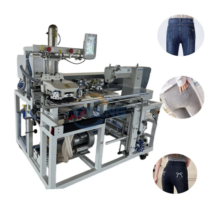 Programmable GYANG 311 Automatic Denim Jean Wear Indigo Textile Pocket Bags Stitching Industrial Moda Robotic Sewing Machine