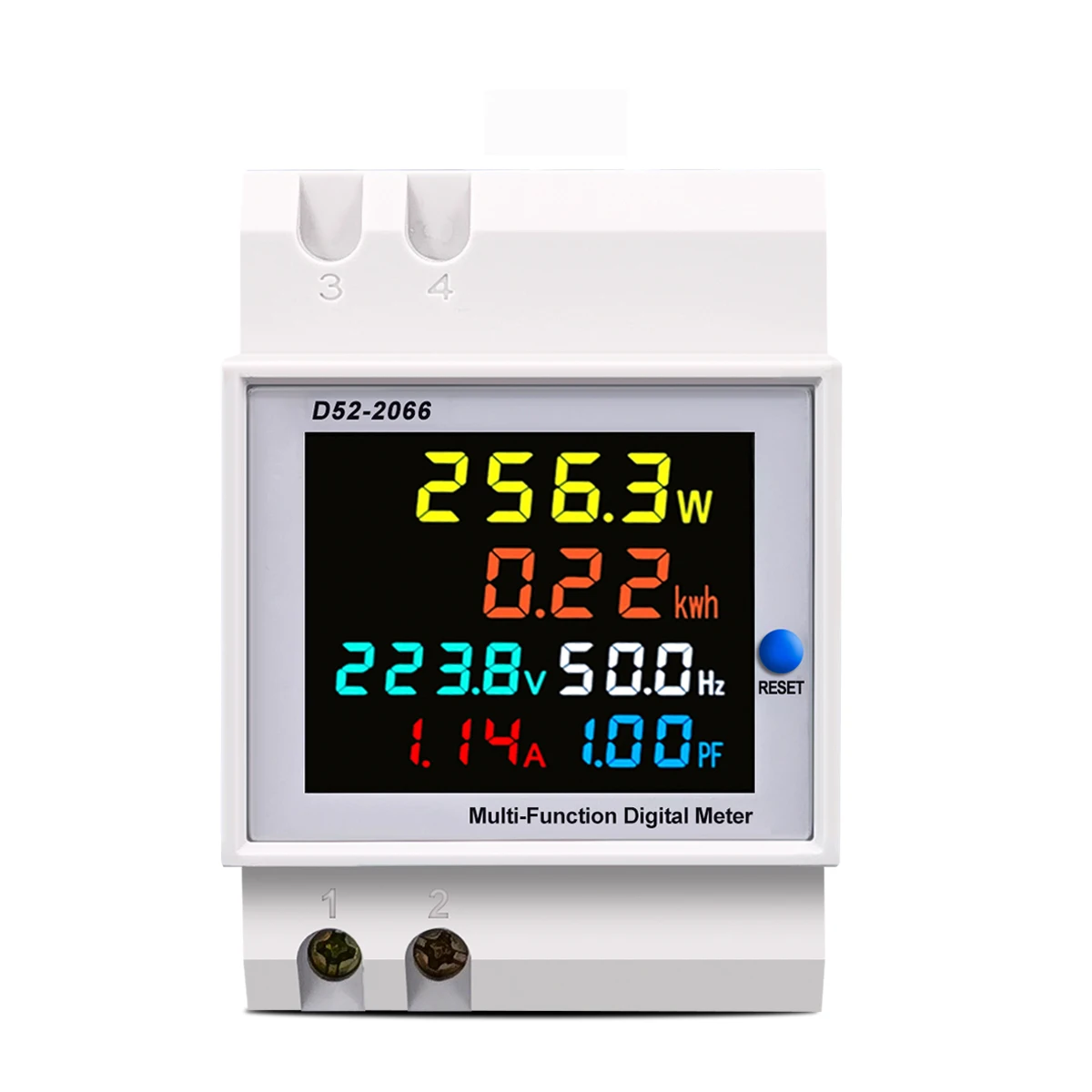 6IN1 din rail AC monitor 110V 220V 380V 100A Voltage Current Power Factor Active KWH Electric energy Frequency meter VOLT AMP
