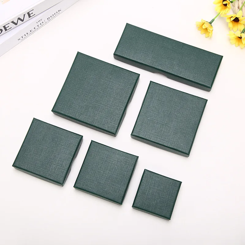 New Gift Box Explosion High 1.5 Necklace Ring Jewelry Box Simple Square Lenny Print Gift Box Wholesale