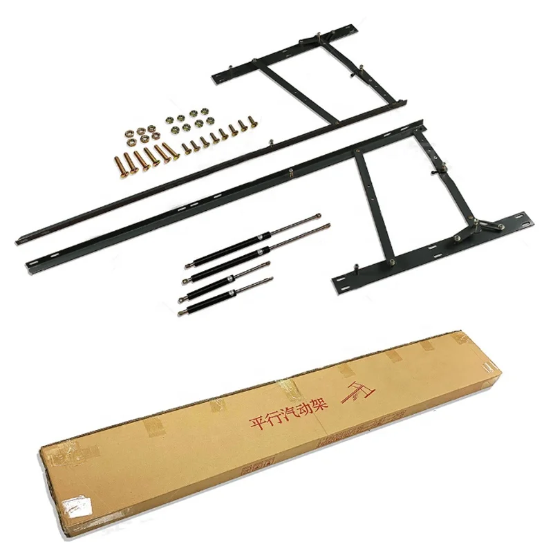 Lequan Hardware Mechanism Pneumatic Lift Up Hydraulic Strong Storage Bed Frame Hinge Bracket Bed Gas Spring Lifter