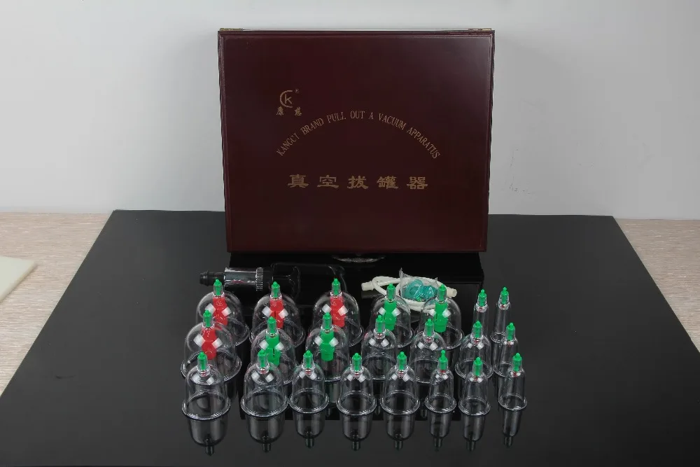 best quality Traditional Chinese Medical Vacuum Cupping Set Kit 24 cups