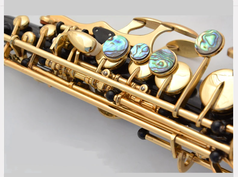 Sax профессиональный черный никель золотой лак хорошее качество ветровой инструмент сопрано саксофон горячая