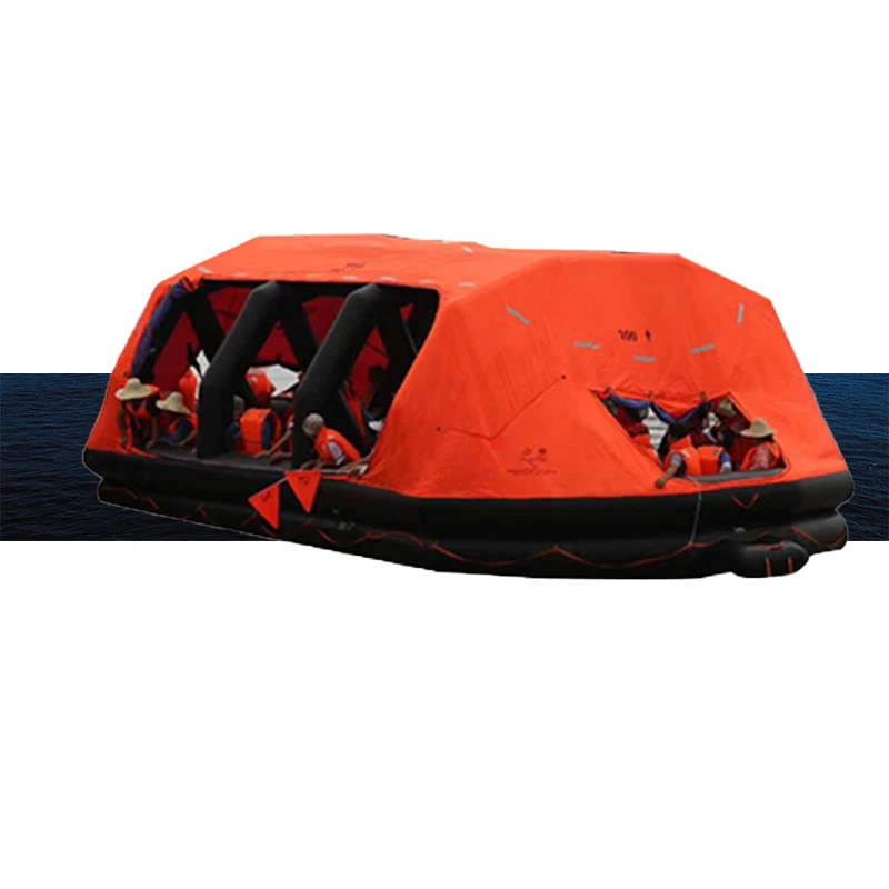 Marine Safety And Life-saving Equipment Inflatable Self-righting Life Raft On Board
