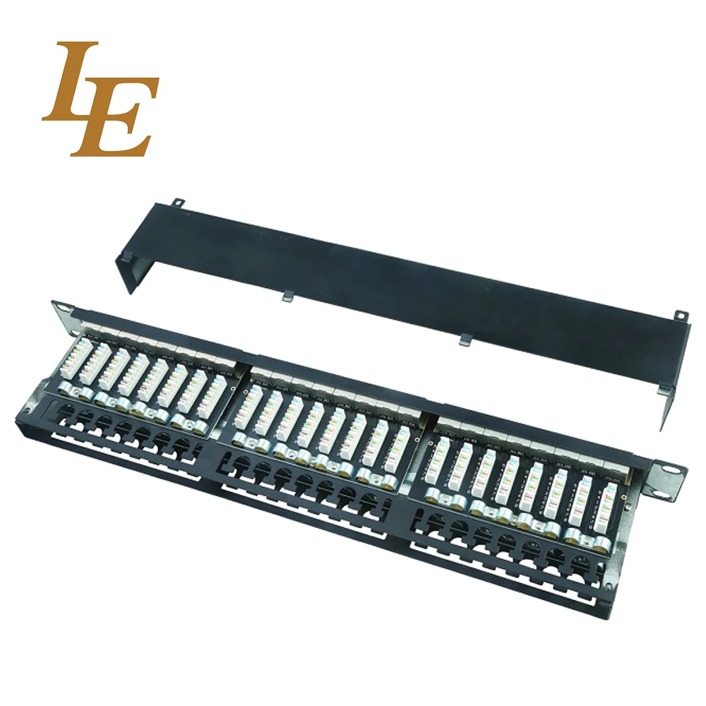 LE 1U FTP 48 port patch panel with cable managament CAT6