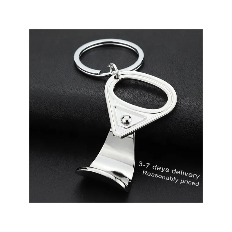 Simulation Easy-Pull Ring Bottle Opener Keychain Personality Creative Car Pendant Keychain