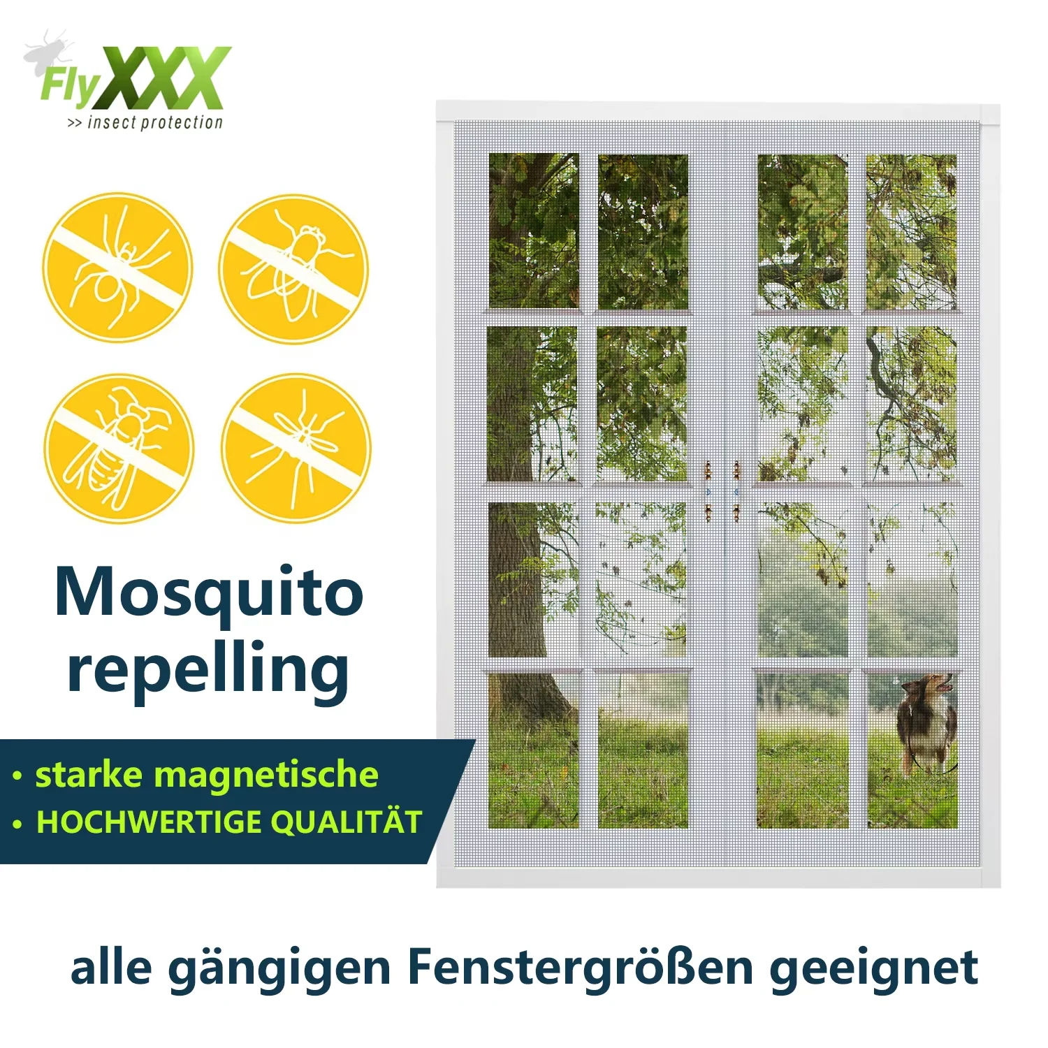 2024 New Products Retractable Security Fiberglass Windows Screens Insect Screen Fixed with Shield Sleeve Frame Screen Window