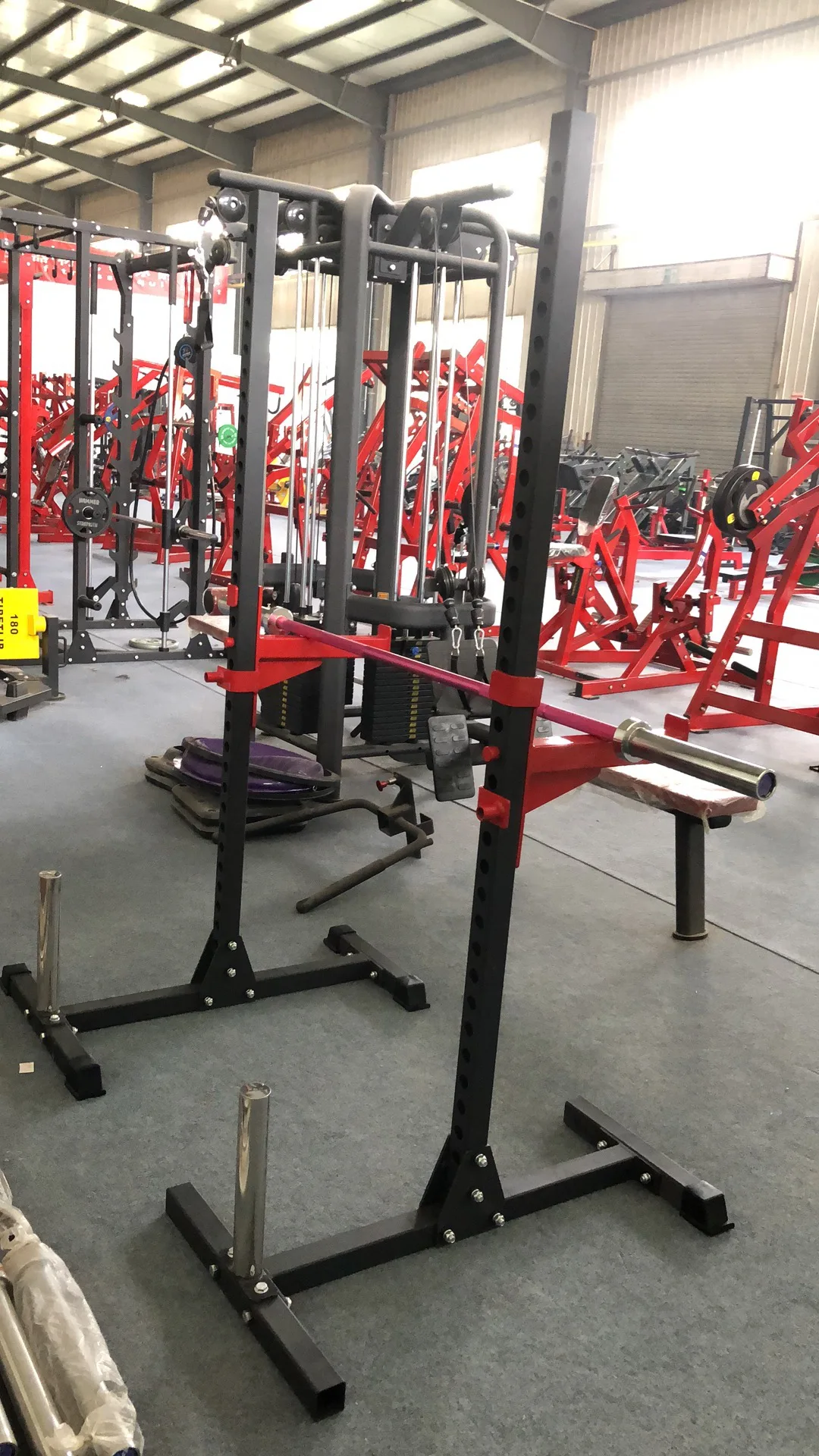 2024 strongway fitness  Squat Rack Weight Lifting Power Rack Adjustable Fitness Squat Rack