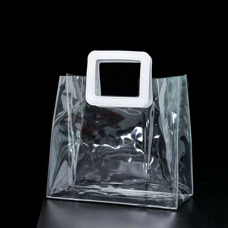 Factory direct sales PVC laser shooter bag logo fantasy internet celebrity transparent jelly handbag in stock