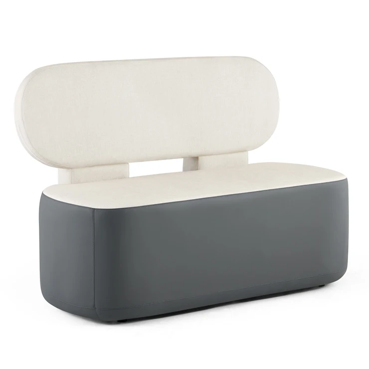 Concise Style reception area leisure two seater sofa leather office chair for visitors