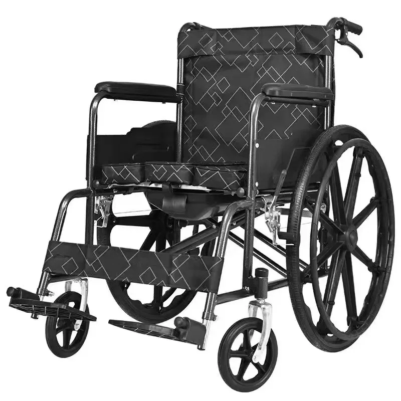 Basic Foldable Portable  Lightweight Wheelchair for Sale Cheapest Standard Sillas De Ruedas Manual Wheelchair