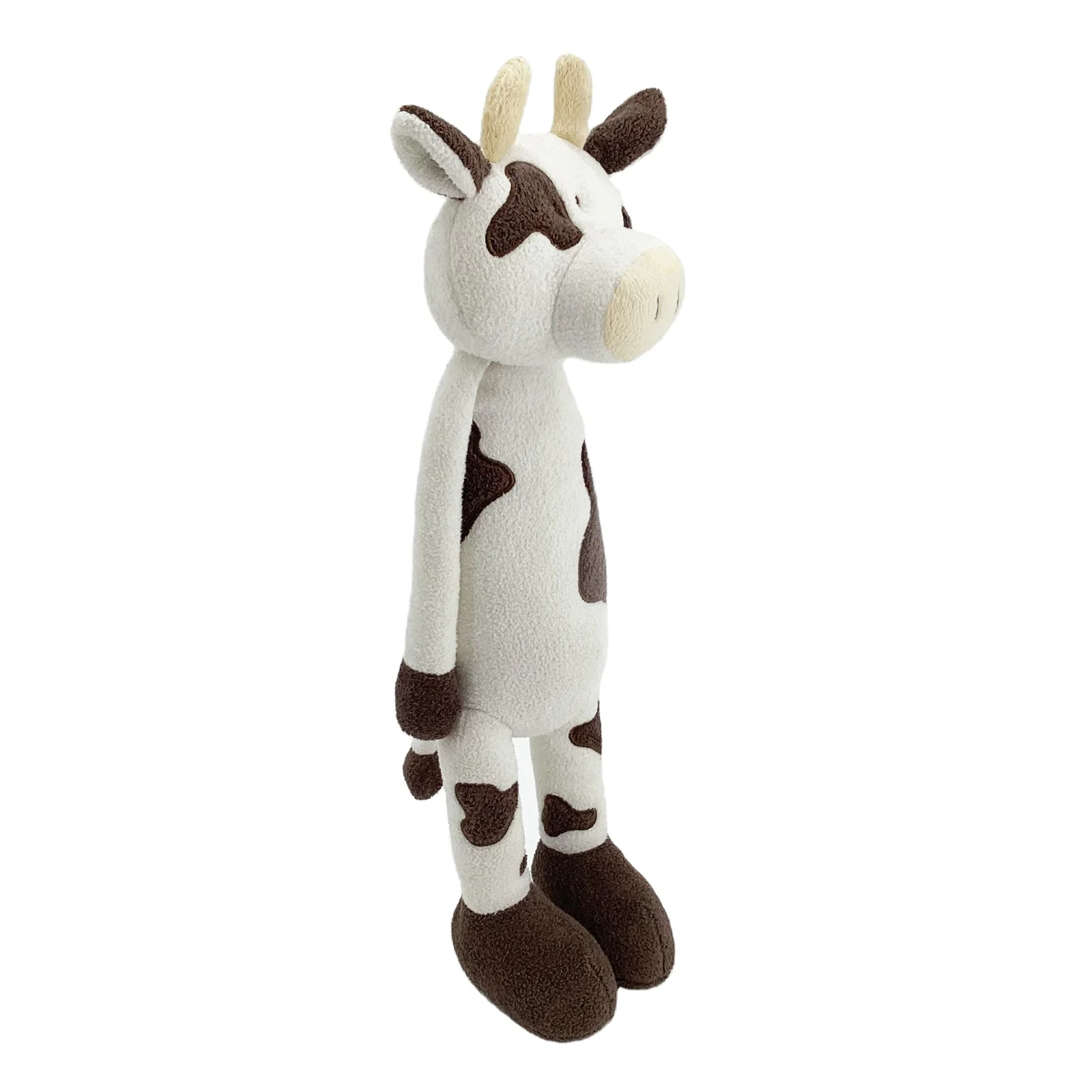 13 inch standing plush toy cow pink and white