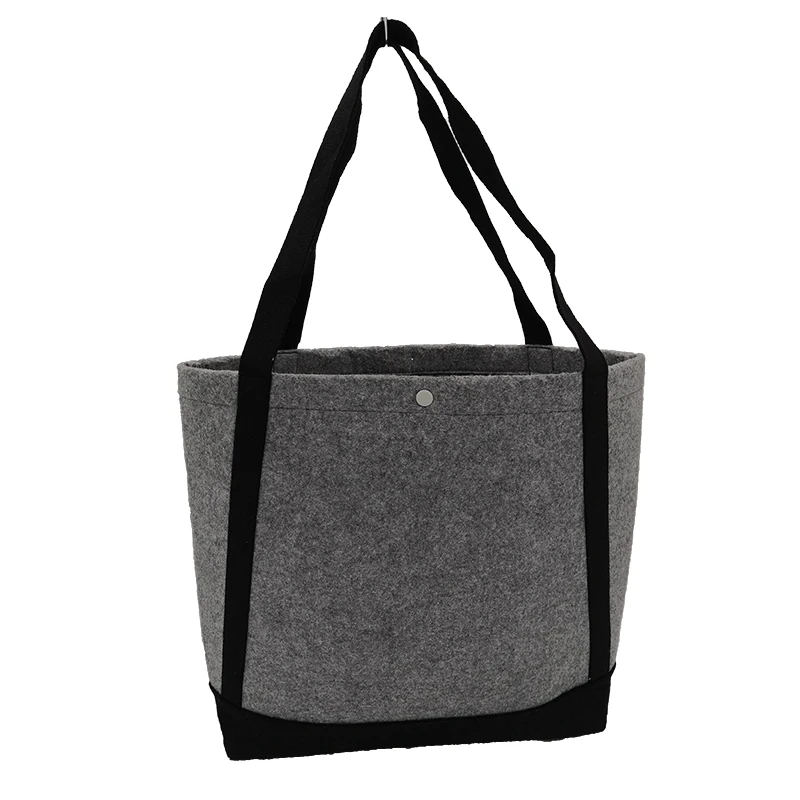 Top sale china manufacturer recycling reusable daily use grayladies felt tote bags Custom Shopping Felt Cloth Tote Bag