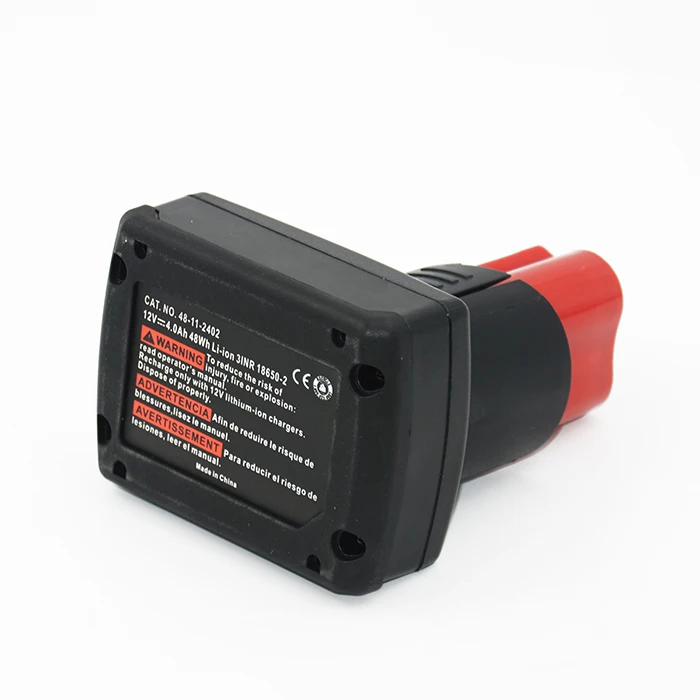 Rechargeable 12 V 3.0Ah 4.0Ah 5.0Ah 6.0Ah Replacement Power Tools Battery Cordless Drill Lithium ion Battery Pack For Milwaukee