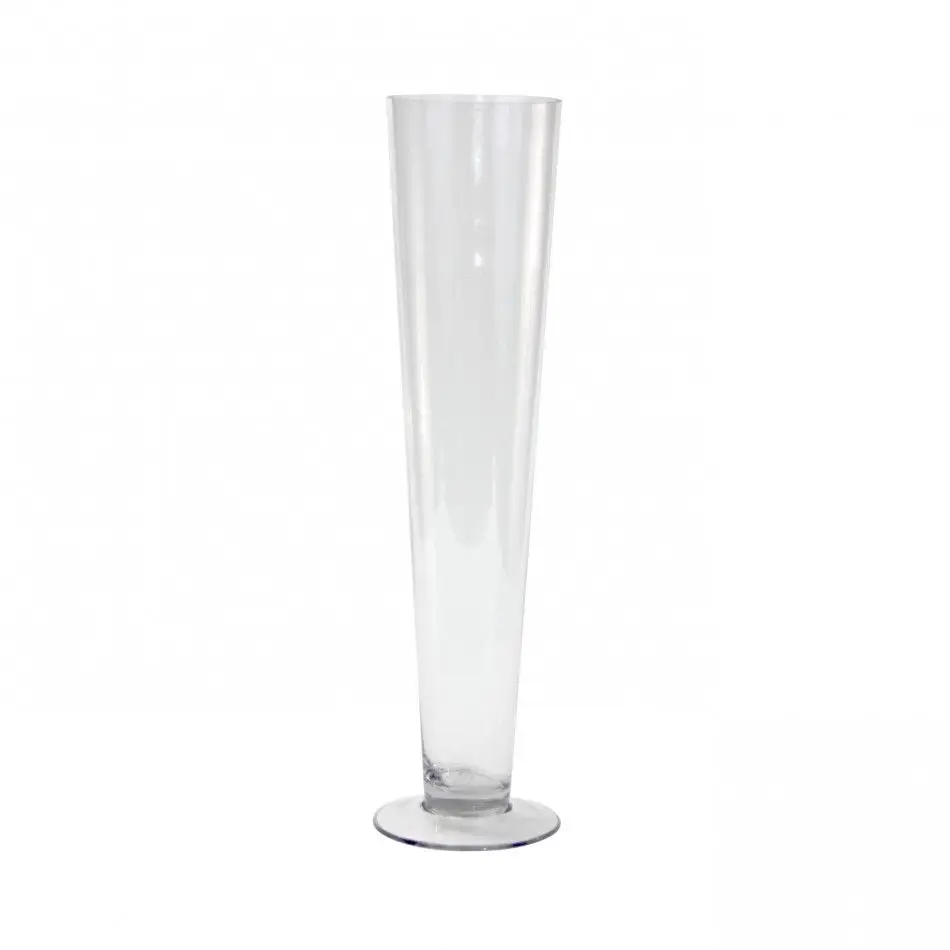 
Wholesale Customized Wedding Eiffel Tower & Tall Vases H-20inch Trumpet glass Vases 