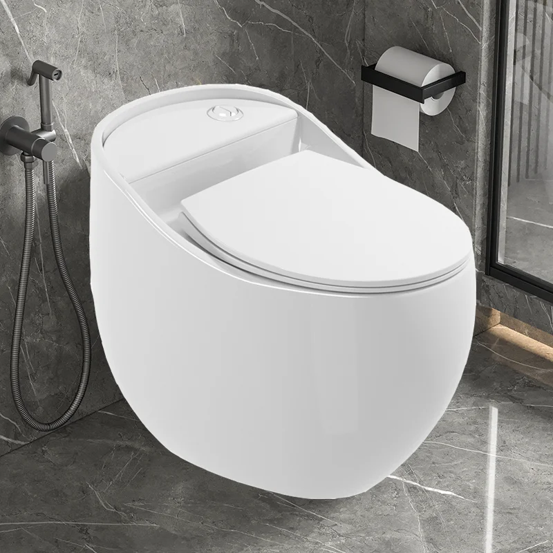 Оптовая продажа, роскошный черный унитаз в форме яйца для отеля, сплошной керамический цветной унитаз с золотой линией