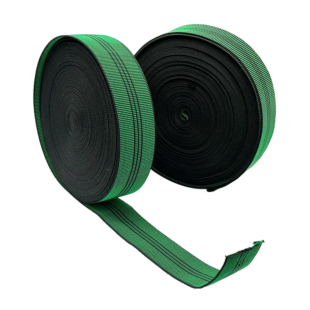 Green Webbing Polypropylene Tape Sofa Elastic Webbing For Furniture Sofa Edge Banding