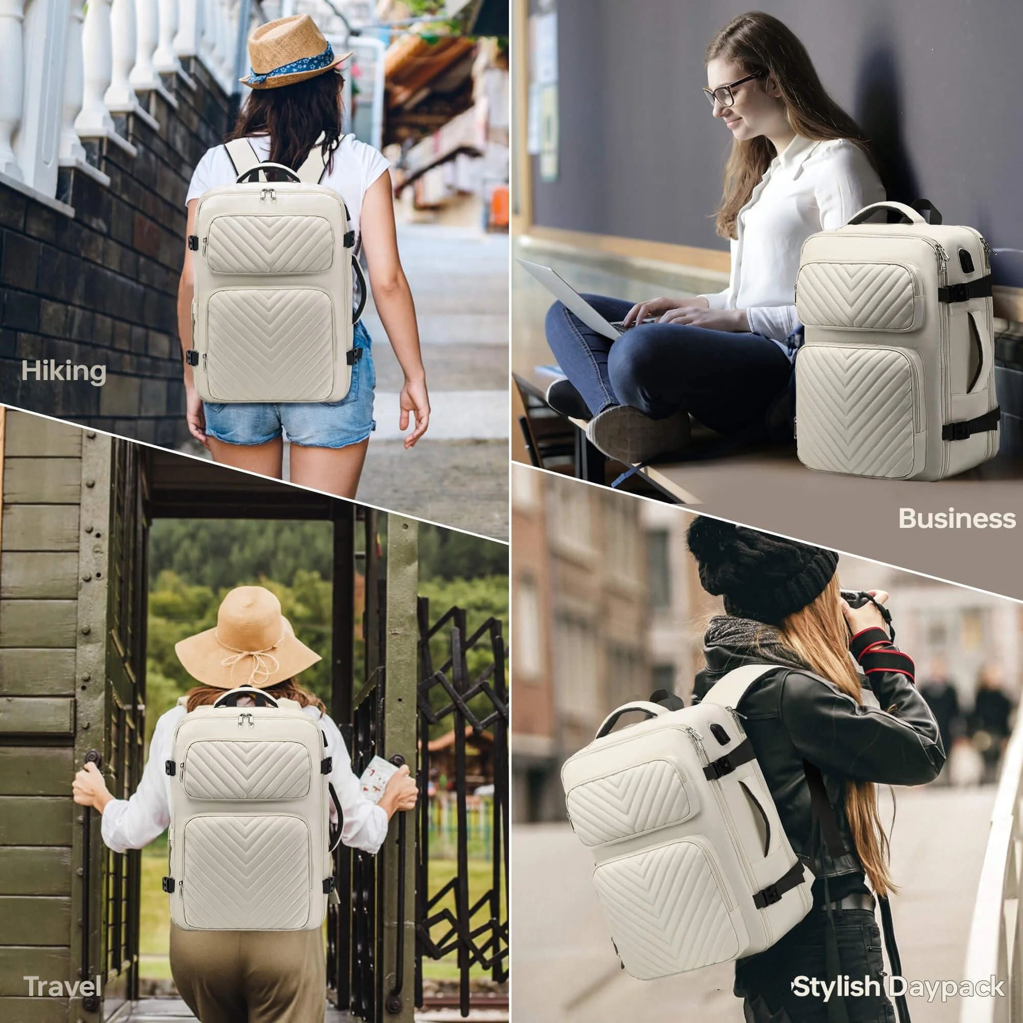 Custom Stylish Flight Extra Large Travel Luggage Backpack With Toiletry Bag Carry On Bag Fits 17.3 Inch Laptop