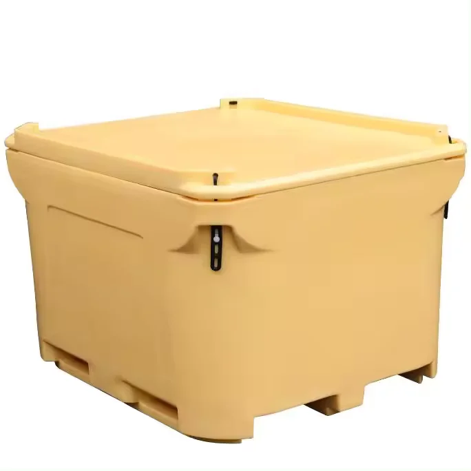 Hot 300 660L bulk Insulated seafood container  Fish Bin container for Fish transportation