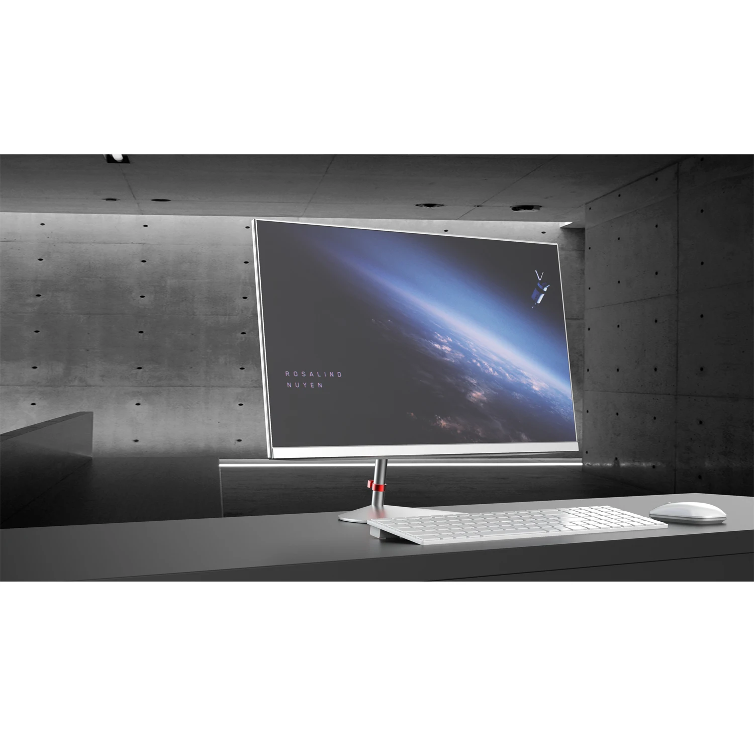 22 inch low cost pc i7 7700 Monitor desktop computer all in one pc with Round bottom stand