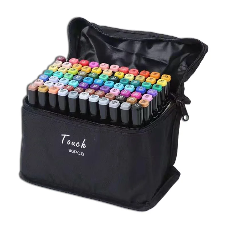 24-80 Colors  Dual Tips Art Double Ended Alcohol Art Sketch Drawing multi colored Marker Pens