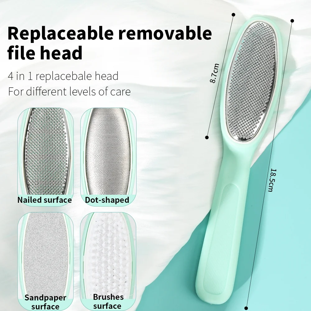 9-Piece Professional Home Manicure Pedicure Kit Callus Removal Foot Scrub and File Set for Nail Art and Beauty