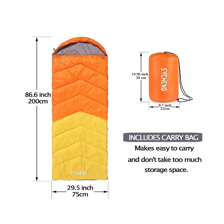 light winter camping waterproof of sleeping bag envelop for adults and children in four seasons mountaineering